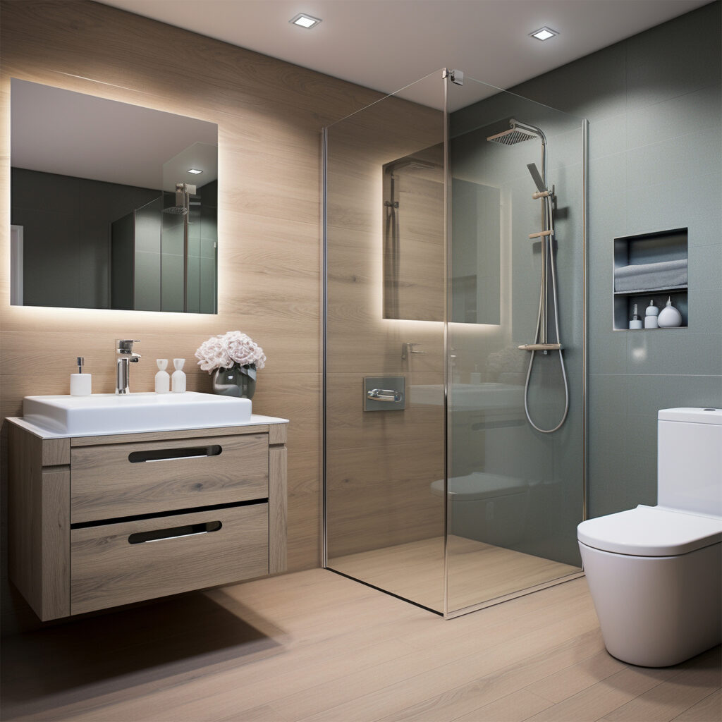 Frameless shower 4